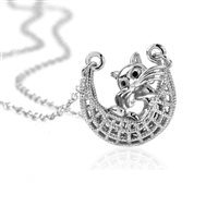 Collier La Gatta Gioielli Femme Gatta Viziata in Argent Zirconia LG18CL/B - LG18CL/B